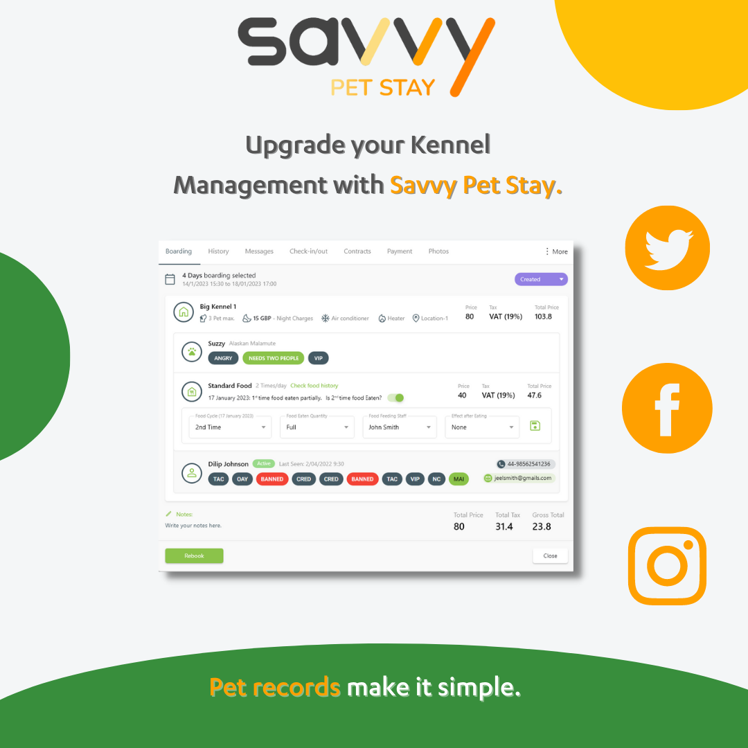 screenshot of Savvy Pet Stay